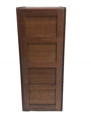 EARLY 20TH C ANTIQUE ARTS & CRAFTS / MISSION OAK BLANK DOOR FILE CABINET 7