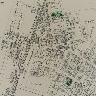 1874 Map Plan of Hackettstown,  NJ F.  W.  Beers Warren County 2 Page 3