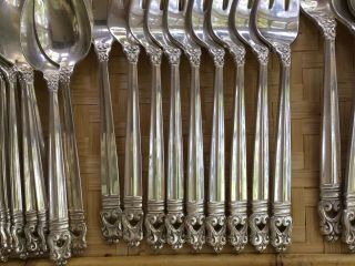 54 Pc Royal Danish - International Sterling Silver Flatware.  No Monogram.