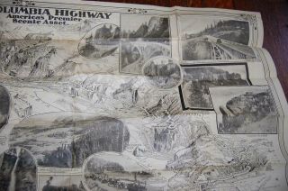 RARE 1915 COLUMBIA RIVER HIGHWAY PORTLAND OREGON ANTIQUE TOURIST MAP BROCHURE 11