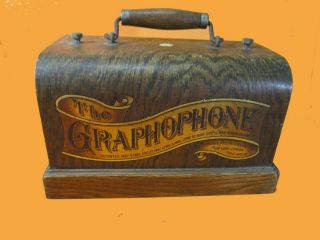 RARE COLUMBIA GRAPHOPHONE CYLINDER PLAYER TYPE Q CIRCA 1886 PLAYS WELL 4
