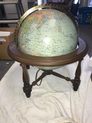Vintage Replogle World Vision Series 12 " Light Up Table/desk Globe Lamp