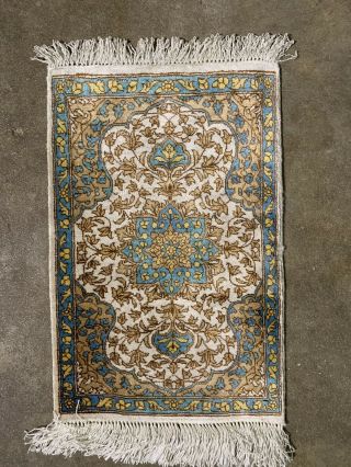 5 Small Hand Knotted Persian silk Rugs 4