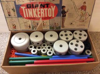 Htf Rare Vintage The Giant Tinker Toy Set Complete