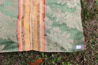 Antique 19thC French Silk Emerald Green 