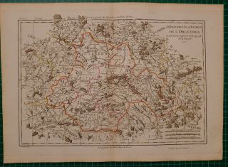 1790 Dated Rigobert Bonne Map DÉpartements Et Districts De L 