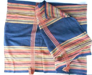 Large Old Tribal Textile – Hmong Hilltribe People Laos – 52” X 72” - Homespun