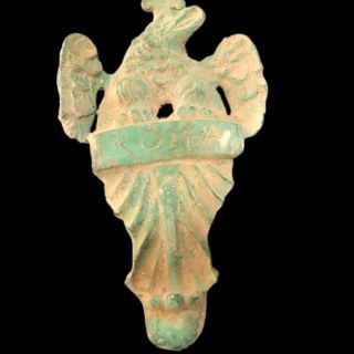 RARE ANCIENT ROMAN BRONZE STATUE OIL LAMP - 200 - 400 AD (2) LARGE 22cm LONG 3