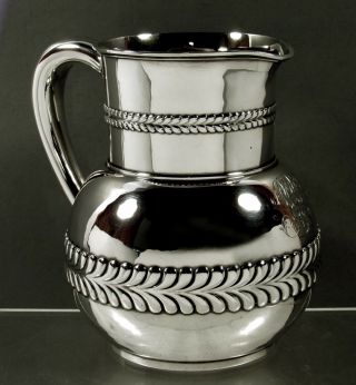Tiffany Sterling Water Pitcher C1880 Wave Edge