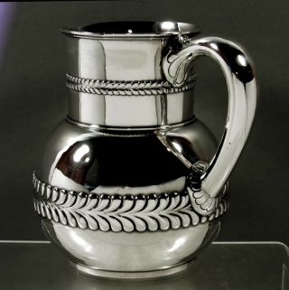 Tiffany Sterling Water Pitcher c1880 Wave Edge 4