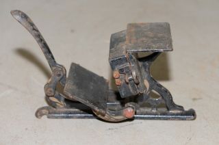 Antique cast iron business card miniature printing press collectible early tool 3