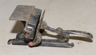 Antique cast iron business card miniature printing press collectible early tool 6