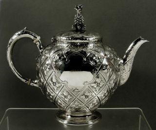 English Sterling Teapot 1901 Barnards - Abercrombie
