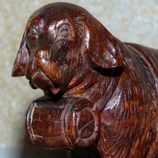 Late 19th Century Black Forest Carving of a St.  Bernard Dog 5