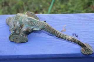 Bronze Ganesha Elephant Door Handle Pull Knob Verdigris Handmade Bali Art 6
