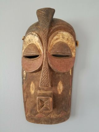 Vintage Bembe Wood Carved Helmet Mask 16 " X 8.  5 " Congo African Art