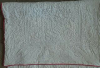 Antique 1930s Noah ' s Ark Crib Quilt Vintage Folk Art Hand Made Rare 7