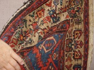 WONDERFUL ANTIQUE GORGEOUS KURDISH RUG HG 9