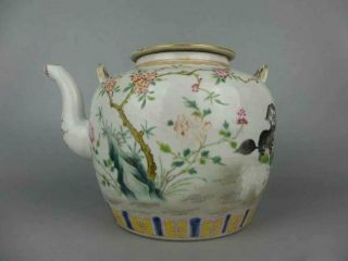Chinese Antique Porcelain Famille Verte Patterns And Animal Patterns Teapot