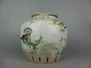 Chinese antique porcelain famille verte Patterns and Animal Patterns teapot 4