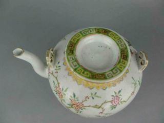 Chinese antique porcelain famille verte Patterns and Animal Patterns teapot 5