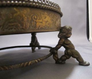 FIGURAL NAKED CUPIDS CHERUBS Bronze / Brass PEDESTAL Lamp Base 4