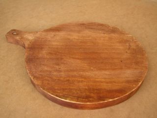 Old Wooden Wood Bread Board Shovel Scoop Dough Plate Plank Trencher Rustic