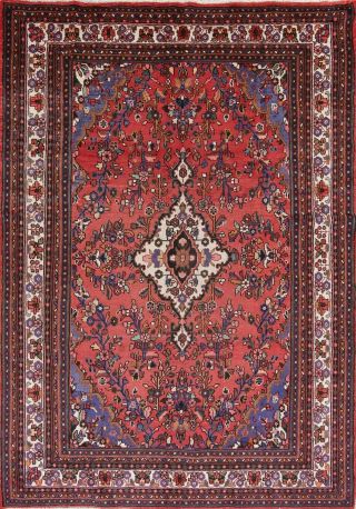 Top Deal Vintage Geometric Hamedan Persian Hand - Knotted 7 