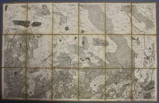 Eindhoven Venlo Netherlands 1777 De Ferraris/dupuis Large Antique Map Sheet Iv