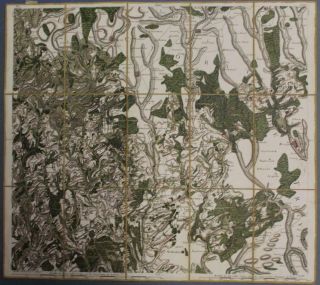 Luxembourg & Germany 1777 De Ferraris & Dupuis Large Antique Map Sheet Xx
