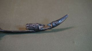 Fine Late 19th Century Native American Tlingit Haida Carved Spoon 10