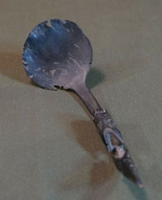 Fine Late 19th Century Native American Tlingit Haida Carved Spoon 4