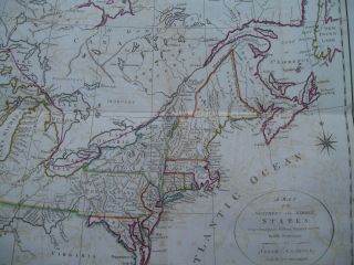 1792 Stockdale Morse Map United States Western North West Territory North States 7