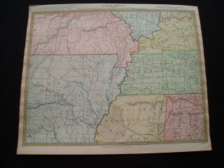 1833 Baldwin Cradock Sduk Map Mississippi Alabama Kentucky Arkansas Missouri