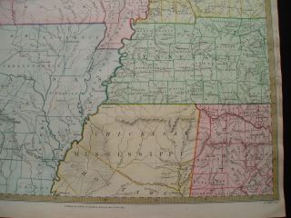 1833 Baldwin Cradock SDUK Map Mississippi Alabama Kentucky Arkansas Missouri 3
