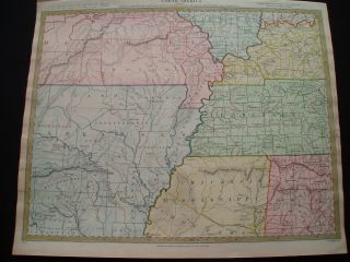 1833 Baldwin Cradock SDUK Map Mississippi Alabama Kentucky Arkansas Missouri 6