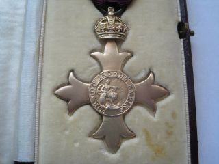 MOST ORDER OF THE BRITISH EMPIRE MEDAL,  OBE,  GARRARD & CO,  1919 HALLMARK 2