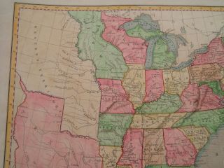 1845 Gellatly Map Independent Republic United States Iowa Wisconsin Territories 10