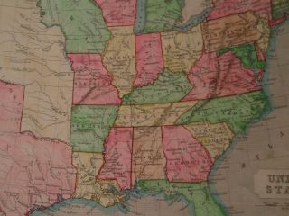 1845 Gellatly Map Independent Republic United States Iowa Wisconsin Territories 3