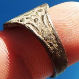 RARE OUR LADY OF THE PILLAR BRONZE RING OLD COLONIAL PIRATE TREASURE TIMES 6
