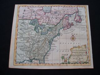 1763 Entick Map Colonial United States Canada Louisiana British Colonies Rare