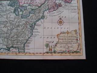1763 Entick Map Colonial United States Canada Louisiana British Colonies Rare 5