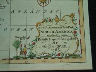 1763 Entick Map Colonial United States Canada Louisiana British Colonies Rare 6