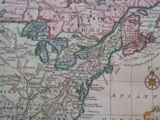 1763 Entick Map Colonial United States Canada Louisiana British Colonies Rare 7