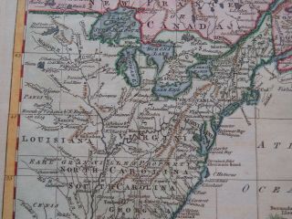 1763 Entick Map Colonial United States Canada Louisiana British Colonies Rare 8