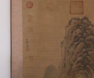 Song Dynasty Wang Ximeng Signed Chinese Hand Painted Scroll w/Landscape 6