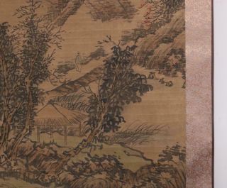 Song Dynasty Wang Ximeng Signed Chinese Hand Painted Scroll w/Landscape 7