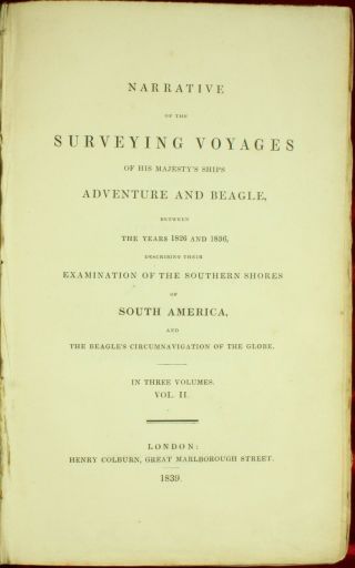 Fitz - Roy NARRATIVE SURVEYING VOYAGES ADVENTURE & BEAGLE 1839 Darwin Plates1ST NR 2