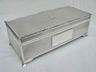 Outstanding Sterling Silver Cigarette Box By John Rose Birmingham 1970