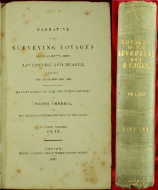 Darwin Narrative Surveying Voyages Adventure & Beagle 1839 Evolution 1st Ed Nr